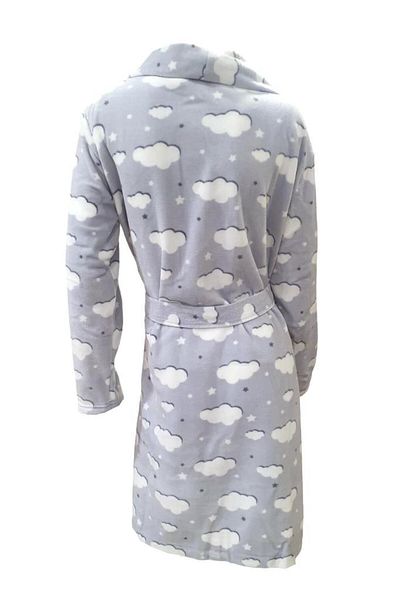 Ciciten 23C11 Cloudy Pocketed Winter Long Fleece Dressing Gown