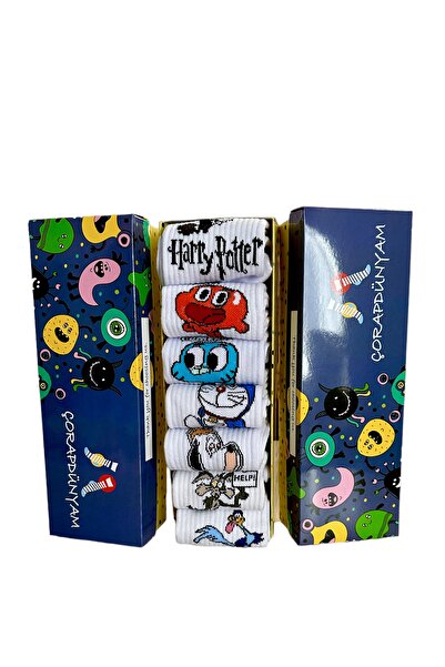 çorapdunyam 7-инчов комплект сладък герой весели колежански тенис чорапи