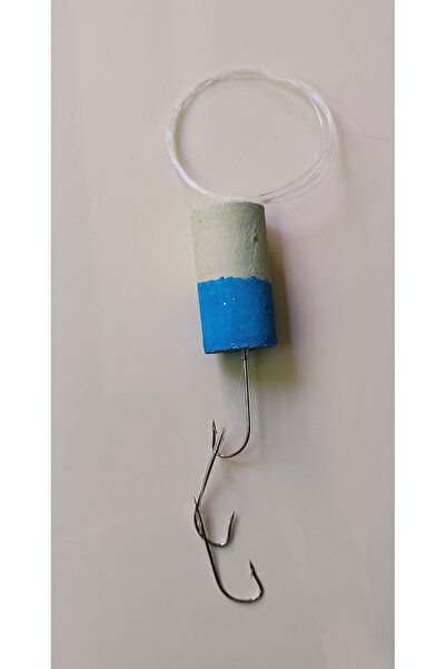 Virax Çinekop Takımı Misinalı Fosforlu Beyaz İğne 10 Adet Mavi