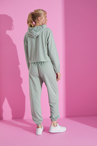 pijamacity Yeşil Renk Rahat Esnek Eşofman Takımı