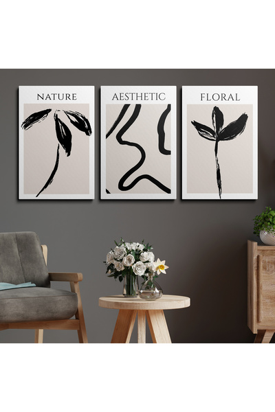 HOMEPACK Set 3 Pictură Perete Pânză Pictură Canvas Boho Clasic Modern HP195