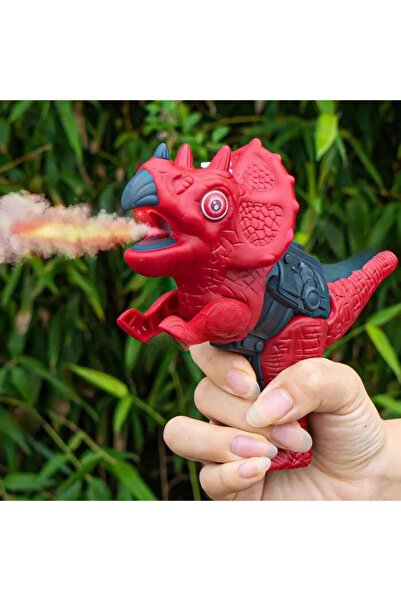TUENGİ STORE Işıklı Sesli Oyuncak Kırmızı Dinazor Buhar Püskürten Buhar Çıkar...
