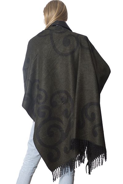 Forum Fashion P001 Keel Patterned Jacquard Poncho