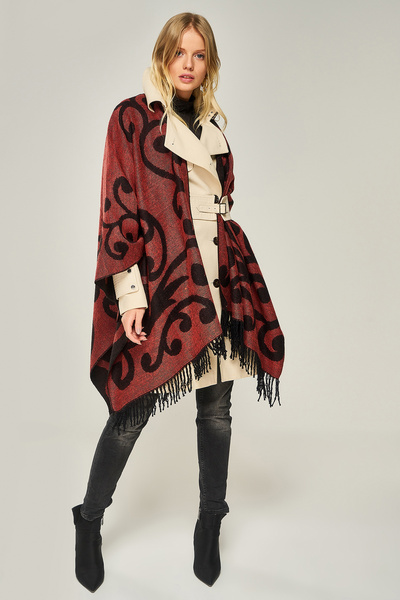 Forum Fashion P001 Salma Desenli Jakarlı Panço