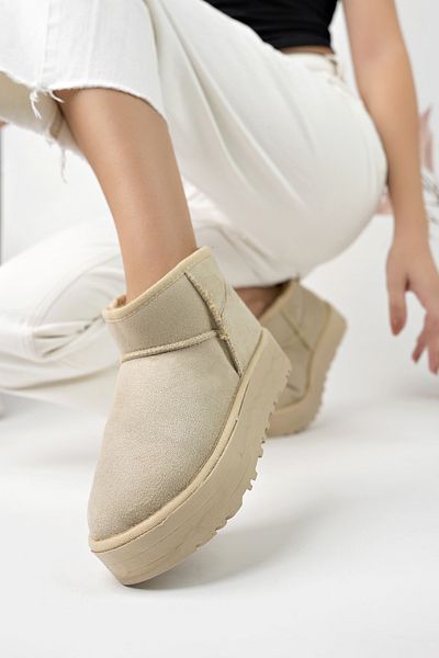 en7 Beige Women's Boots