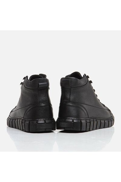 Hotiç Genuine Leather Black Men's Casual Boots