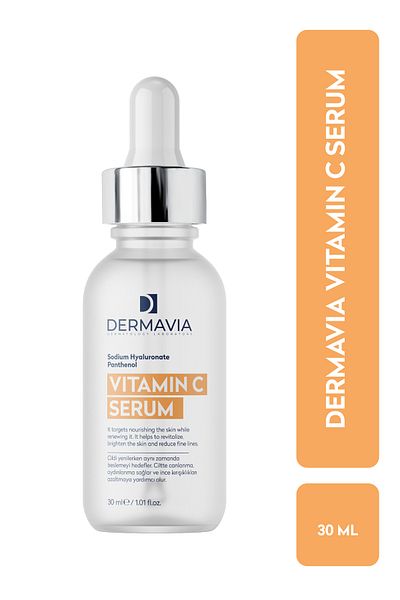 Dermavia سيروم فيتامين سي لتفتيح البشرة ومضاد للعيوب، 30 مل، مظهر مشرق ومتين