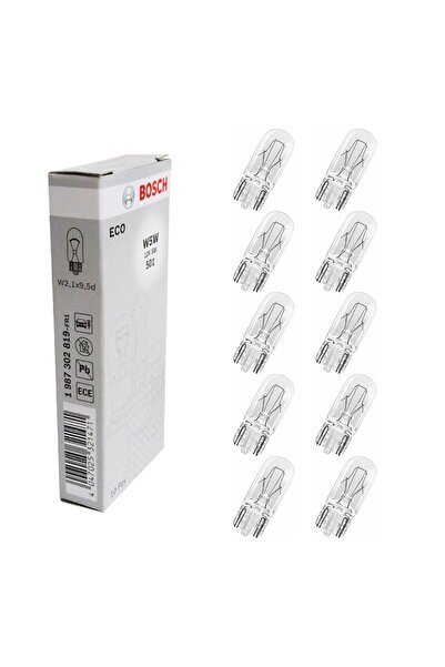 Bosch Eco Dipsiz Ampul 12v 5w T10 W5w 10'lu Paket