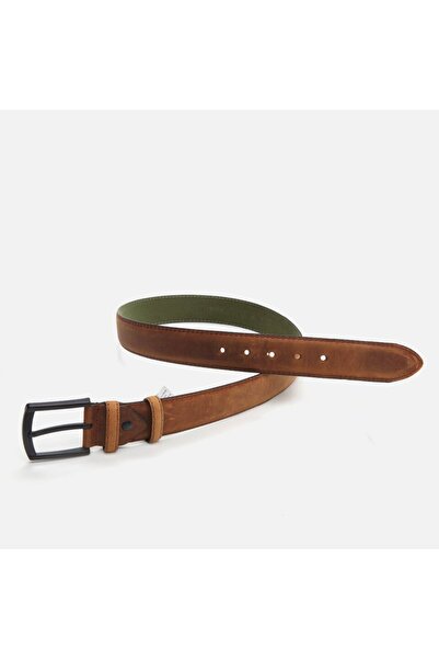 Hotiç Genuine Leather Tan Men's Belt