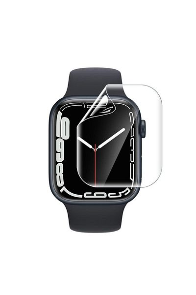NANOSPACE متوافق مع Apple Watch Series 9 8 7 41mm غطاء كامل من مادة TPU غطاء كامل واقي شاشة كامل الجسم 2 قطعة