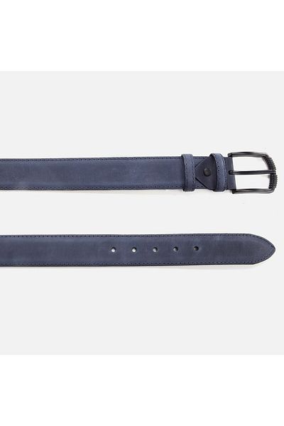 Hotiç Ανδρική ζώνη από γνήσιο δέρμα Navy Blue