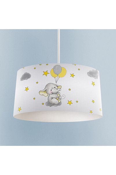 MEKTA HOME BABY AND KIDS ROOM Gray Cloudy Cute Elephant Patterned Chandelier