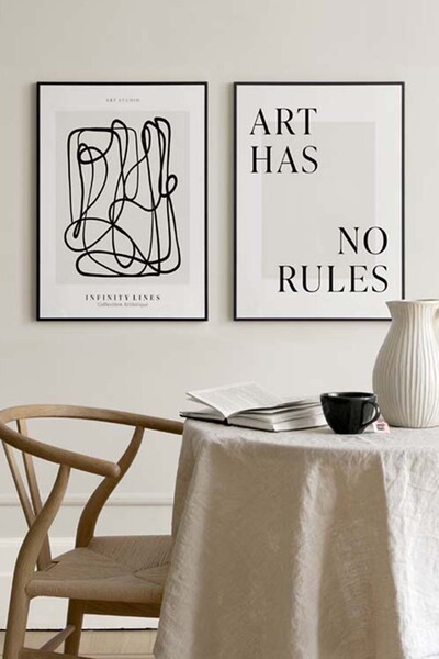 Artavessa طقم طاولة MDF بإطار خشبي مكون من قطعتين مقاس 33 × 48 سم - موديل 20