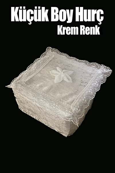 Çt Çeyizci Tekstil Çeyizlik Küçük Tek Hurç Çiçekli, Kadife Tek Hurç Çeyizlik Dantelli Hurç, Küçük Boy Hurç