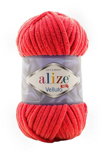 Alize Velluto Velvet Σχοινί 100 Γρ. 1 Τεμάχιο 56 Κόκκινο