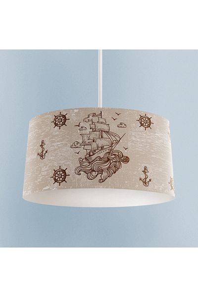 MEKTA HOME Pirate Ship and Rudder Patterned BABY and CHILDREN'S ROOM Chandelier