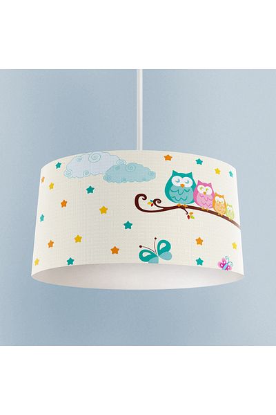 MEKTA HOME Small Owls and Grass Patterned BABY and CHILDREN'S ROOM Chandelier