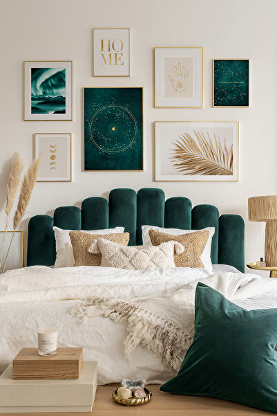 Artavessa 8 Parça Ahşap Çerçeve Görünümlü Mdf Tablo Seti