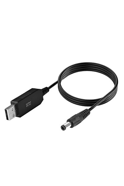 boblov USB DC Dönüştürme Kablosu 5V 12V voltaj Yükseltme Kablosu 5.5x2.5mm Us...