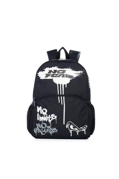No Fear Original Backpack Double Compartment Black 03549