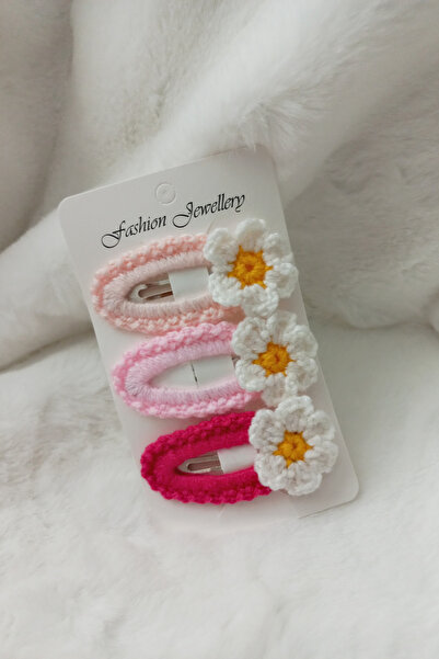 zanaatçı anne Girl's Amigurumi Knitting Thread Handmade Set of 3 Colorful Dai...