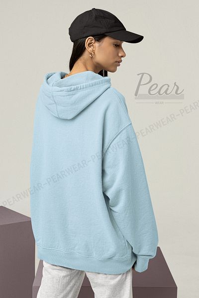 Pear Wear Hanorac supradimensionat cu glugă, cu 3 fire, cu imprimeu Ariel