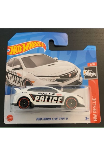 HOT WHEELS 2018 HONDA CIVIC TYPE R - POLICE