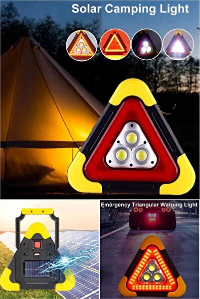BİTERSE 3 Ledli Solar Üçgen Reflektör Güneş Enerjili Refluj Lambası