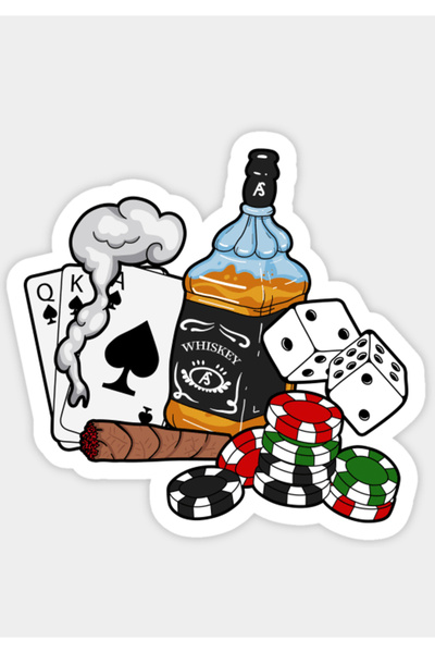 MegaSticker Kumar Puro Viski Zar Sticker Motor, Kask, Laptop, Araba Sticker 1...