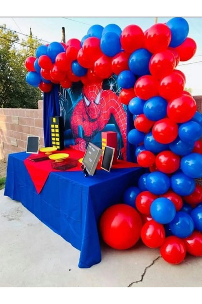 Party Fantasy مجموعة بالونات عيد ميلاد سبايدرمان سبايدرمان 80 قطعة بالون - سل...