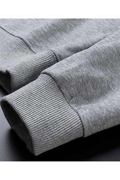 Touz Φούτερ zolid wear New York Printed Grey Unisex Oversize φούτερ με λαιμόκοψη