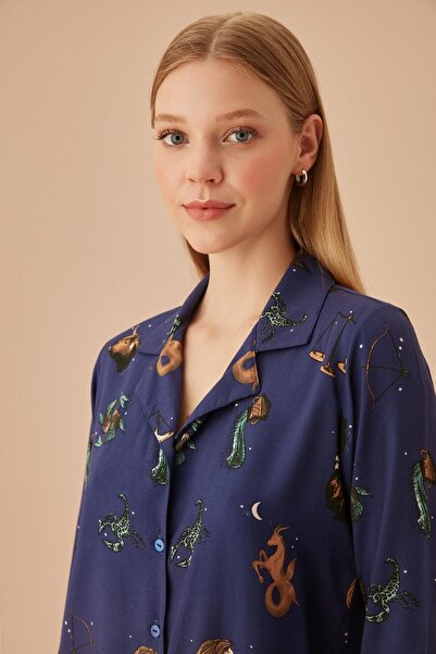 SUWEN Zodiac Maskülen Pijama Takımı