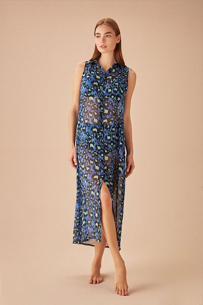 SUWEN Moon Patterned Beach Dress