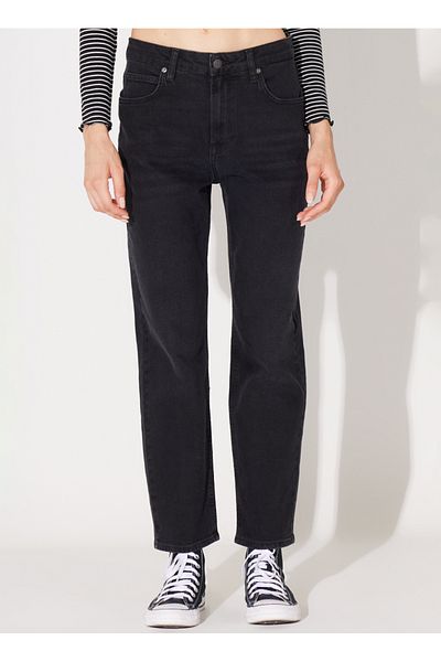 Lee Dunkelblaue Damen-Jeanshose mit hoher Taille und normaler Passform L30U01758