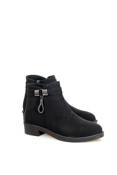 ayakkabiyolla Μαύρες μπότες Nubuck Ankle Deatyl Κατάλληλες για καθημερινή χρήση