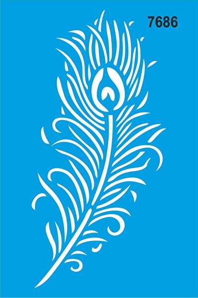 StencilSepeti نمط ريشة - قالب رسم استنسل 20x30