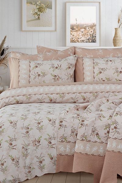 Cotton Life Комплект завивка за единична завивка Florens Coffee - 70% памук, 30% песок