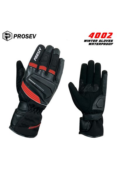 Prosev 4002 WINTER GLOVES (RED/BLACK)
