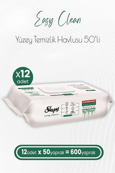 Sleepy Easy Clean Surface Cleaning Towel 50 X 12 Pieces (600 SHEETS)