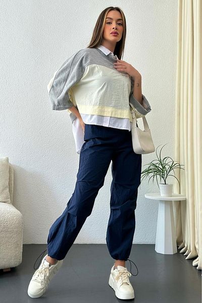 ZAROLİ Hanorac oversize pentru femei, cu guler de cămașă, pe două fețe
