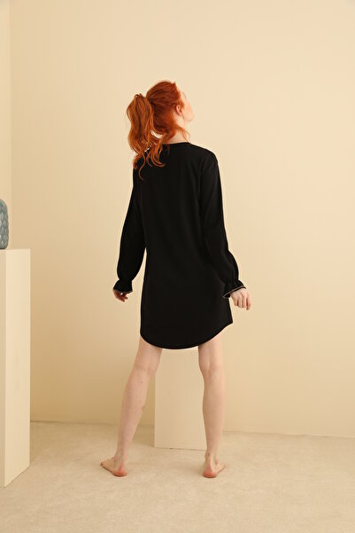 Sevim 13181 BASKILI UZUN KOL TUNİK