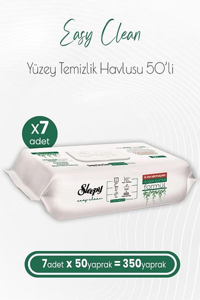 Sleepy Easy Clean Surface Cleaning Towel 50 x 7 Pieces (350 Sheets)