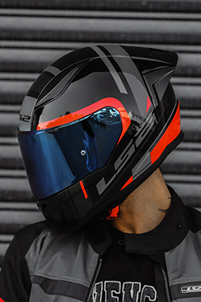 LS2 Rapıd 2 Race Chos Siyah Kırmızı Kask
