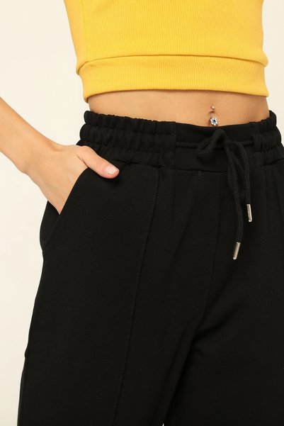 Owut Collection Women's Black Premium Knitted Trousers