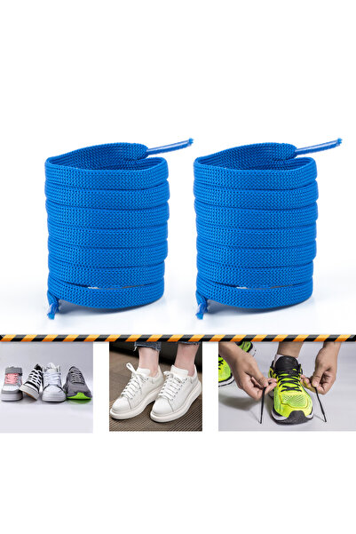 AiryFooT Ütülü Spor Ayakkabı Bağcığı Nike , Snekears , Adidas, Converse Ayakkabı Bağcığı 120 Cm ( Açık Mavi )
