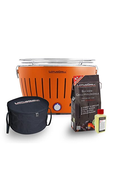 LOTUSGRILL Kömürlü Dumansız Mangal Klasik Set ( Çanta0 2,5 Kg Kömür 1 Jel ) T...