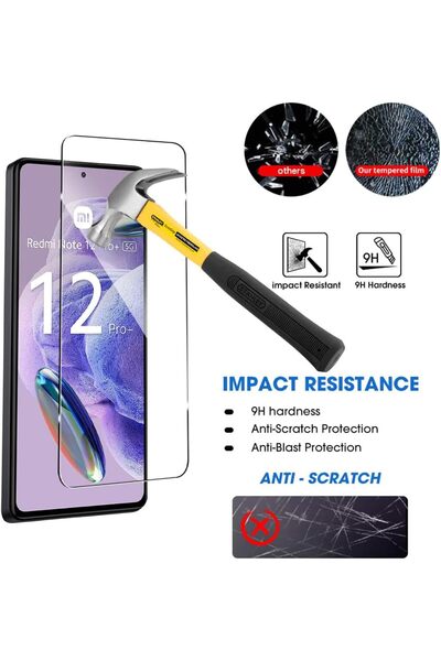 m.tk moveteck Xiaomi Redmi Note 12 Pro 5g Kamera Koruyucu Lens Cam + Ekran Koruyucu 9H Temperli Cam 2in1 Set Camı