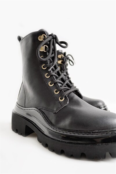Shoes & More Pufla - Siyah Deri - Bot