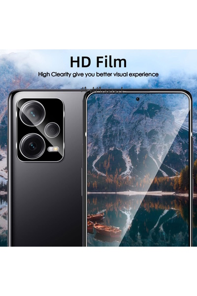 m.tk moveteck Xiaomi Redmi Note 12 Pro 5g Kamera Koruyucu Lens Cam + Ekran Koruyucu 9H Temperli Cam 2in1 Set Camı