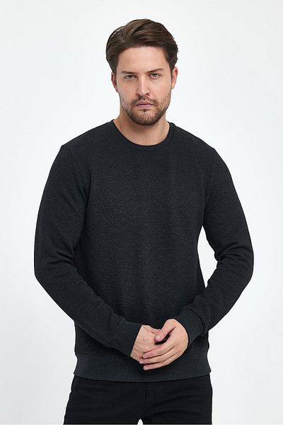FİHA Hanorac pentru bărbați Shladon Crew Neck - Antracit